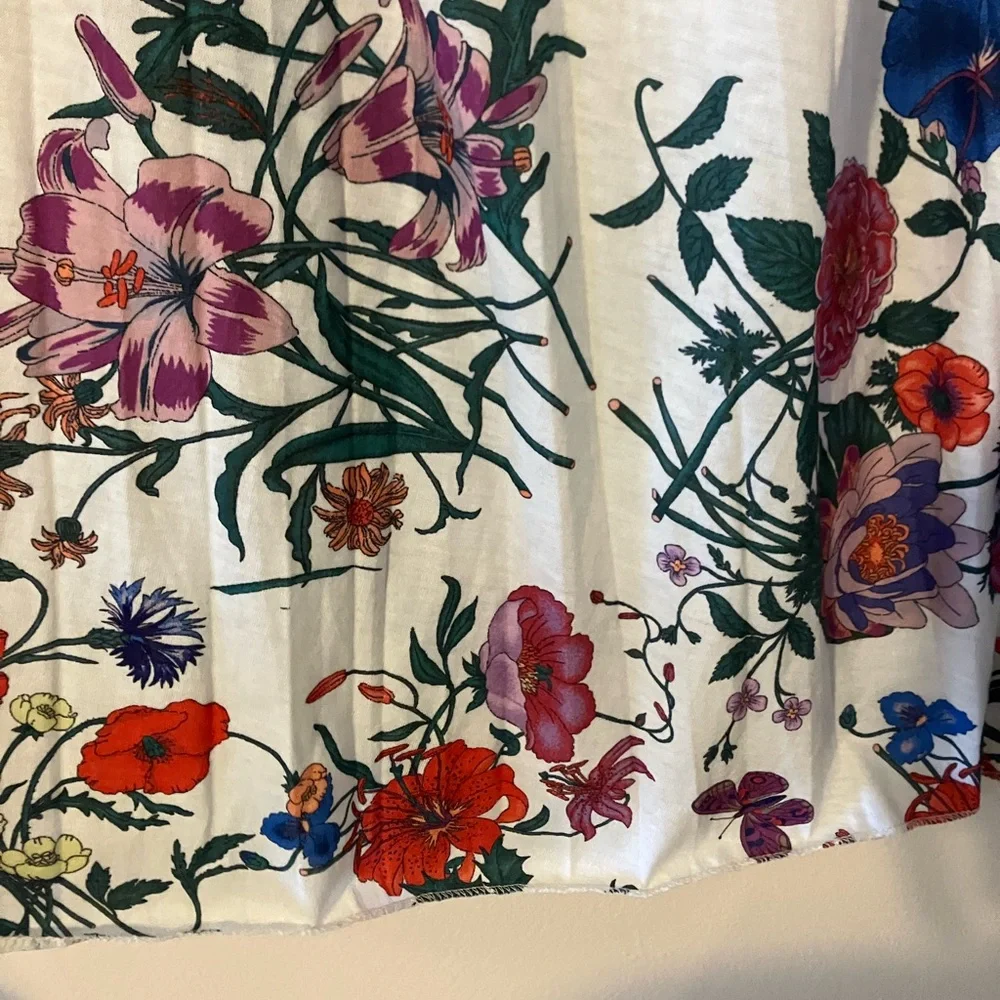 Vibrant Floral A-Line‎ Skirt